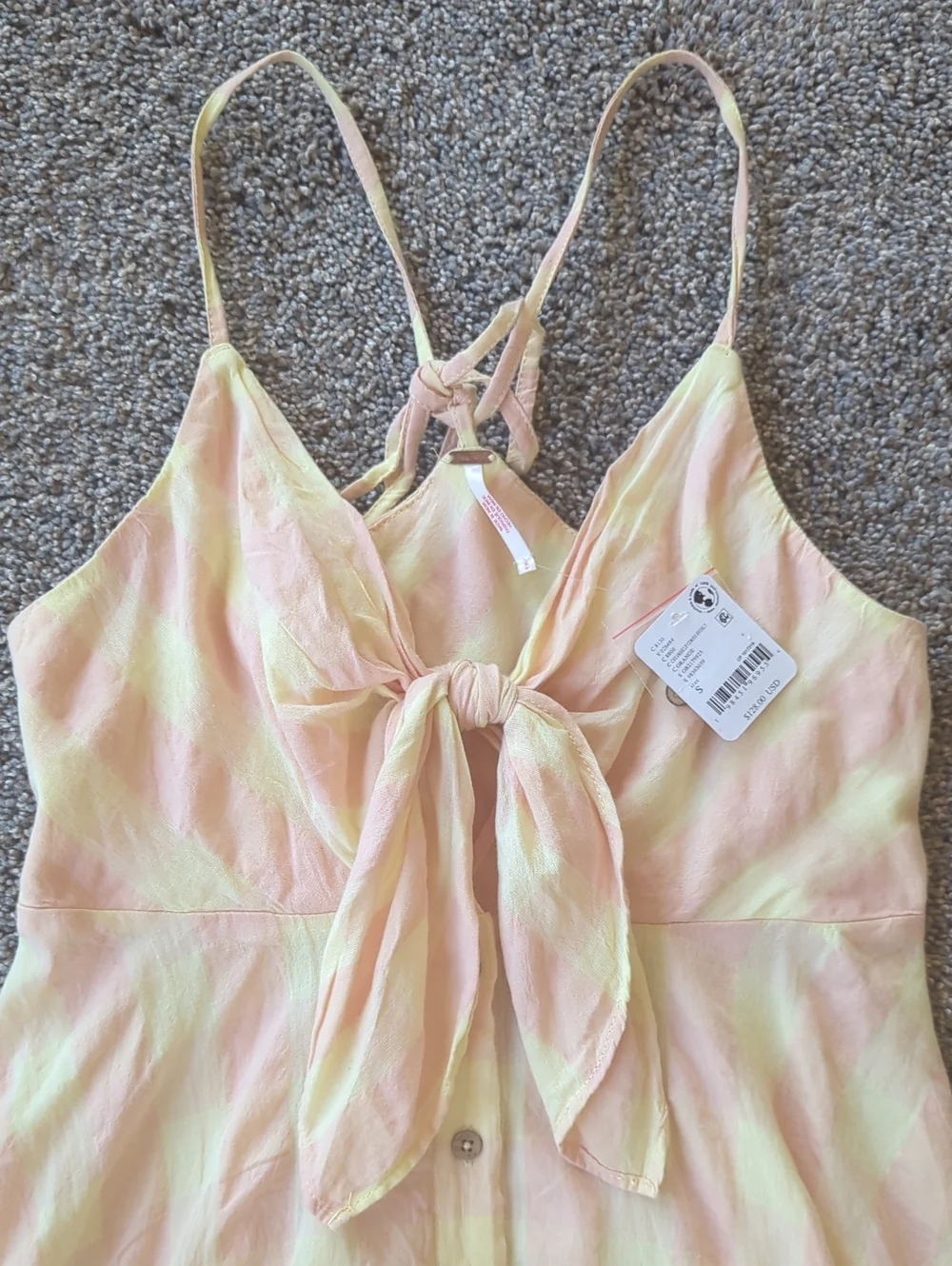 Free People Via Midi Dress - Creamsicle Combo S